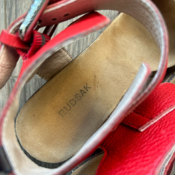 Rudsak Red Cork Heeled Sandals | 37 - Picture 4 of 14